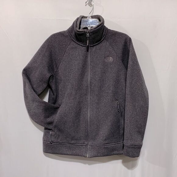 The NORTH Face knit full zip jacket fleece lined zip pockets women sz Medium - Picture 1 of 12